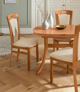 DELAVITA, DELAVITA Stuhl »FERDI«, 2 Stück, Home affaire Esszimmerstuhl »FERDI Made in Italy, Massivholz«, (Set), 2 St., Struktur, Bezug Feinstruktur (wasser- und fleckabweisend) oder Struktur