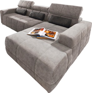 DOMO collection, DOMO collection Ecksofa, DOMO collection Ecksofa »Brandon grosse Ausführung B/T/H: 289/177/80 cm, auch in Leder und Cord«, mit Kopfteilverstellung, wahlweise Sitztiefenverstellung, L-Form