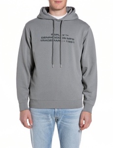 Replay Hoodie, mit gesticktem Schriftzug auf der Vorderseite