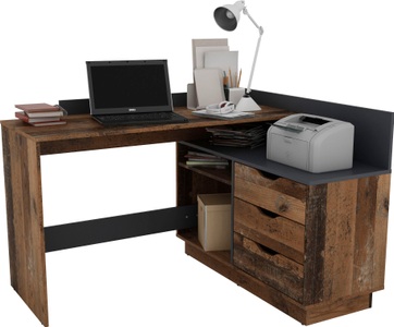 byLIVING Eckschreibtisch »Belfast«, Breite 129 cm, rechts oder links montierbar