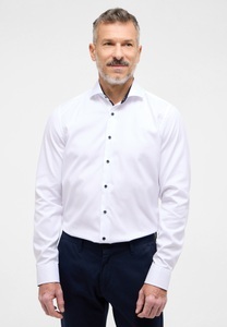 Eterna, Eterna Langarm Hemd »SLIM FIT«, SLIM FIT Cover Shirt in weiß unifarben