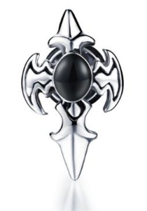 FIRETTI, Firetti Single-Ohrstecker »Kreuz«, mit Onyx, Firetti Single-Ohrstecker »Schmuck Geschenk Ohrschmuck einzeln Kreuz«, mit Onyx