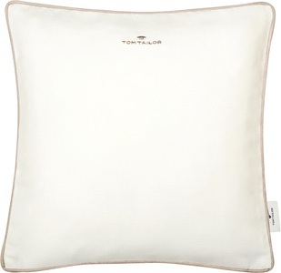 Tom Tailor, TOM TAILOR Kissenhülle »Dove Signature«, (1 St.), Tom Tailor Kissenhülle , T-Dovesignature75350-030-40-40 , Naturfarben, Sandfarben, Beige , Textil , Uni , 40 cm , hochwertige Qualität , 003021128902