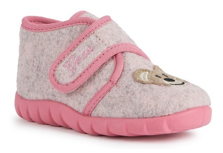 GEOX, Geox Hausschuh »B ZYZIE GIRL«, mit Bärchen Stickerei, 
