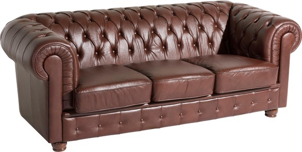 MAX WINZER, Max Winzer® 3-Sitzer Chesterfield Ledersofa »Bristol« mit edler Knopfheftung, Breite 200 cm, Max Winzer® Chesterfield-Sofa »Bristol« mit edler Knopfheftung, Breite 200 cm