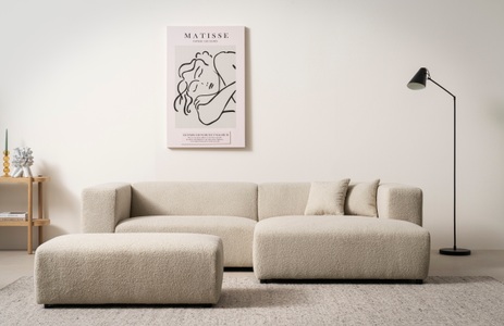 andas Polsterecke »BAKELS, Ecksofa-Set mit Hocker, L-Form mit Schlaffunktion« Ecksofa-Set (incl. Hocker) im trendigen Megacord