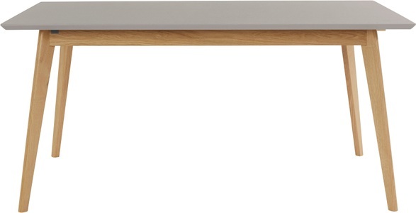 ANDAS, andas Esstisch »Vallby«, Tischplatte in einer pflegeleiten Linolium, Gestell aus massives Eiche lackiert, in verschiedenen Grössen und Farben erhältlich, Höhe 77 cm, 