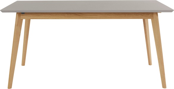 ANDAS, andas Esstisch »Vallby«, Tischplatte in einer pflegeleiten Linolium, Gestell aus massives Eiche lackiert, in verschiedenen Grössen und Farben erhältlich, Höhe 77 cm, 