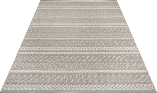 Freundin home collection, freundin Home Collection Designteppich »Somba«, rechteckig, 4 mm Höhe, Flachgewebe In und Outdoor geeignet, Makramee Optik, Balkon, Terrasse, Garten, Wohnzimmer, Robust, Pflegeleicht, freundin Home Collection Designteppich »Somba«, rechteckig, 4 mm Höhe, Flachgewebe Makramee Optik, Robust, Pflegeleicht