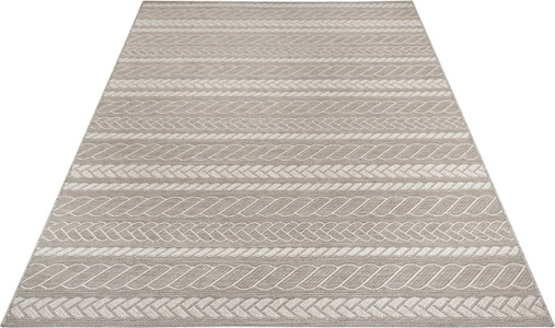 Freundin home collection, freundin Home Collection Designteppich »Somba«, rechteckig, 4 mm Höhe, Flachgewebe In und Outdoor geeignet, Makramee Optik, Balkon, Terrasse, Garten, Wohnzimmer, Robust, Pflegeleicht, freundin Home Collection Designteppich »Somba«, rechteckig, 4 mm Höhe, Flachgewebe Makramee Optik, Robust, Pflegeleicht