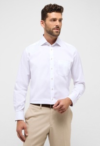 ETERNA Mode GmbH, MODERN FIT Hemd in weiß unifarben, Eterna Langarmhemd »MODERN FIT«, NON IRON (bügelfrei)