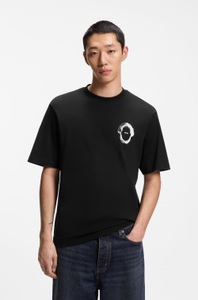 HUGO T-Shirt Regular Fit, Rückdruck, Rundhalsausschnitt