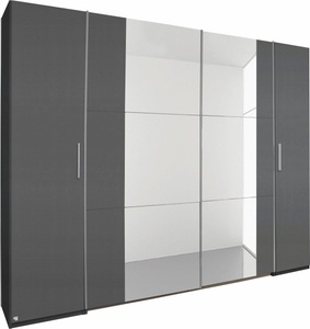rauch BLUE, rauch BLUE Schwebetürenschrank »Kronach«, mit Spiegel, rauch Schwebetürenschrank »Kleiderschrank Drehtürenschrank Schrank Garderobe KRONACH TOPSELLER«, mit Dreh- und Schwebetüren und Spiegel, viele Böden MADE IN GERMANY