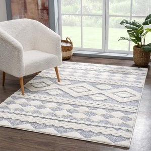 Carpet City, Carpet City Hochflor-Teppich »Focus«, rechteckig, 20 mm Höhe, 3D-Optik, Boho-Stil, Wohnzimmer, Carpet City Hochflor-Teppich »Focus 3005«, rechteckig, 20 mm Höhe, Läufer, Boho, Hochtief-Muster/ 3D-Effekt, für Wohnzimmer, Schlafzimmer