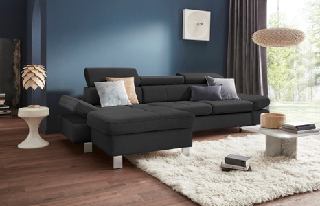 exxpo - sofa fashion, exxpo - sofa fashion Ecksofa, mit Kopf- bzw. Rückenverstellung, wahlweise mit Bettfunktion und Bettkasten