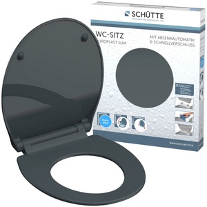 SCHÜTTE, SCHÜTTE WC-Sitz mit Absenkautomatik, Schütte WC-Sitz »SLIM«, Duroplast, Absenkautomatik, Schnellverschluss, besonders flache Form
