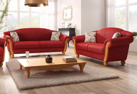 HOME AFFAIRE, Home affaire Sitzgruppe »Milano«, (2 tlg.), 2-Sitzer und 3-Sitzer, Home affaire Polstergarnitur »Milano«, (2 tlg.), 2-Sitzer und 3-Sitzer