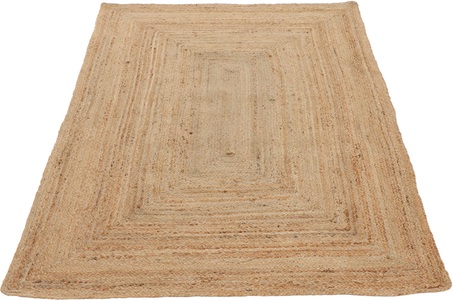 carpetfine, carpetfine Teppich »Nele«, rechteckig, 6 mm Höhe, Wendeteppich 100% Jute in rechteckig und quadratisch, Wohnzimmer, carpetfine Teppich »Nele Juteteppich Naturfaser«, rechteckig, 6 mm Höhe, geflochtener Wendeteppich aus 100% Jute, quadratisch und als Läufer