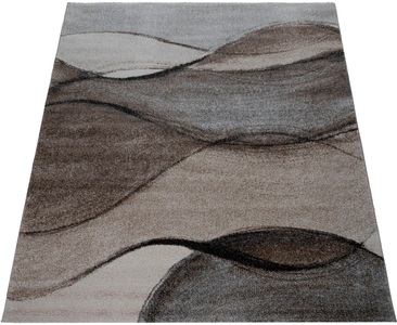 PACO HOME, Paco Home Teppich »Elegance 755«, rechteckig, 24 mm Höhe, modernes Wellen-Design, ideal im Wohnzimmer & Schlafzimmer, Paco Home Teppich »Elegance 755«, rechteckig, 14 mm Höhe, modernes Wellen-Design, ideal im Wohnzimmer & Schlafzimmer