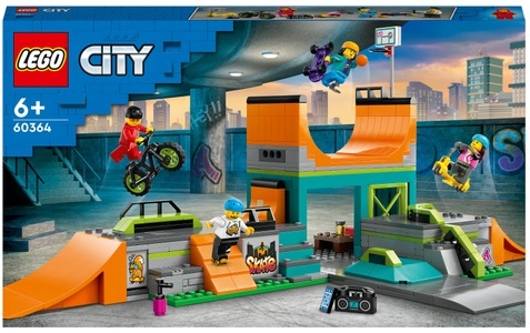 LEGO, 60364 City Skaterpark, Konstruktionsspielzeug, LEGO® Spielbausteine »City Skaterpark 60364«, (454 St.)