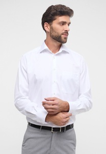 Eterna, Eterna Langarm Hemd »COMFORT FIT«, COMFORT FIT Cover Shirt in weiß unifarben