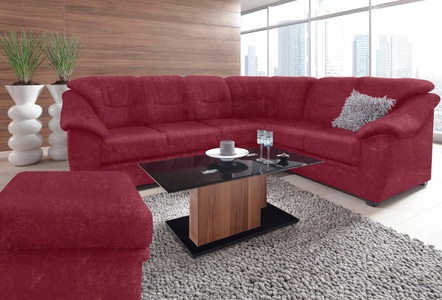 SIT&MORE, sit&more Ecksofa, sit&more Ecksofa »Savona L-Form«, wahlweise mit Bettfunktion, inklusive Federkern, frei im Raum stellbar