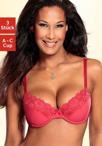 PETITE FLEUR, PETITE FLEUR Push-up-BH, petite fleur Push-up-BH, mit Bügel im attraktiven Multipack, Dessous