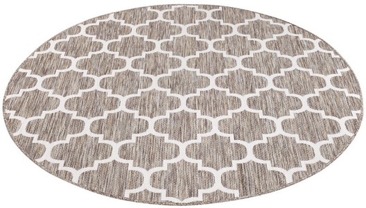 Carpet City, Carpet City Teppich »Outdoor«, rund, 5 mm Höhe, Wetterfest & UV-beständig, für Balkon, Terrasse, Wintergarten, Flachgewebe, auch in quadratischer Form erhältlich, Carpet City Teppich »Outdoor 462«, rund, 5 mm Höhe, UV-beständig, Flachgewebe, auch in quadratischer Form erhältlich