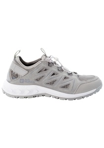 Jack Wolfskin, Jack Wolfskin Wanderschuh mit Leder Frauen Woodland 2 Hybrid Low Women 42 grau grey / light green, 