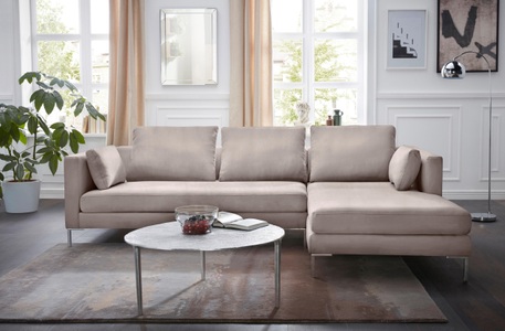Alte Gerberei, Alte Gerberei Ecksofa »Marinus«, mit schmalen Lehnen, inklusive Rückenkissen & Armlehnkissen, Alte Gerberei Ecksofa »Marinus, L-Form«, inkl. Rückenkissen, Ottomane wahlweise rechts oder links