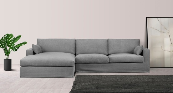 LeGer Home by Lena Gercke, LeGer Home by Lena Gercke Ecksofa »Sölve«, mit optischer Husse, weicher Sitzkomfort, LeGer Home by Lena Gercke Ecksofa »Sölve L-Form«, mit optischer Husse, weicher Sitzkomfort