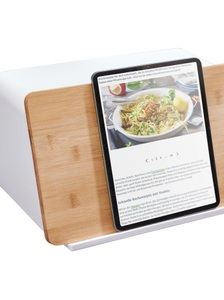 undefined, Brotkasten in weiß-natur von heine home, WENKO Brotkasten »Modell Kubo«, (1 tlg.), moderne Brotbox mit integriertem Schneidebrett als Deckel