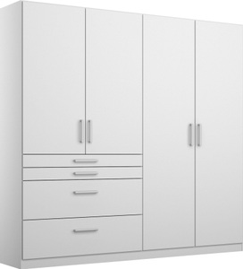 Rauch Pack´s, home24 Drehtuerenschrank Homburg I, rauch Drehtürenschrank »Kleiderschrank Schrank Garderobe Garderobenschrank Topseller HOMBURG«, mit viel Stauraum, oberer Schubkasten mit Einteilung MADE IN GERMANY