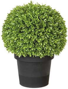 Fink, Fink Kunstpflanze »Buchsbaum Kugel, getopft«, (1 St.), Dekopflanze Buxus, aus Kunststoff, im Topf, Ø 18cm, 30cm oder 40 cm, In- und Outdoor geeignet, 