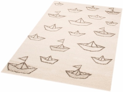 Zala Living, Kinderteppich, »Paper Boat Sammy«, Zala Living, rechteckig, Höhe 17 mm, maschinell gewebt, HANSE Home Kinderteppich »Paper Boat Sammy«, rechteckig, 17 mm Höhe, Spielunterlage, Microfaser, Papierboot, Strapazierfähig, Robust