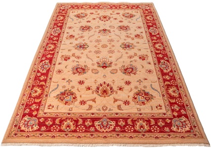THEKO, THEKO Wollteppich »Saharna 2444«, rechteckig, 12 mm Höhe, reine Wolle, Orient-Optik, mit Fransen, Wohnzimmer, THEKO Wollteppich »Saharna 2444«, rechteckig, 12 mm Höhe, reine Wolle, Orient-Optik, mit Fransen
