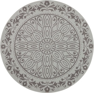 HOME AFFAIRE, Home affaire Teppich »Hugh«, rund, 8 mm Höhe, Runder Kurzflor, Mandala Design, Zwei-Farben Kombination, Wohnzimmer, Schlafzimmer, Arbeitszimmer, Robust, Pflegeleicht, Home affaire Teppich »Hugh«, rund, 8 mm Höhe, Kurzflor, Mandala-Design, Zwei-Farben-Kombination