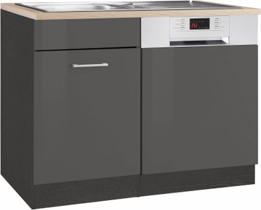 HELD MÖBEL, HELD MÖBEL Spülenschrank »Utah«, Breite 110 cm, mit Tür/Sockel für Geschirrspüler, KOCHSTATION Spülenschrank »KS-Utah« Breite 110 cm, mit Tür/Sockel für Geschirrspüler