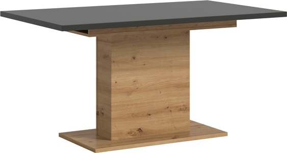 INOSIGN Esstisch »Motus, ausziehbar 150 -190 cm, inklusive 40 cm Einlegeplatte«, (Set, 1 St.), Säulengestell mit Bodenplatte, Tisch, Küchentisch, Esszimmer, Küche