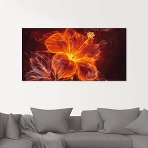 Artland Glasbild »Feuerblume«