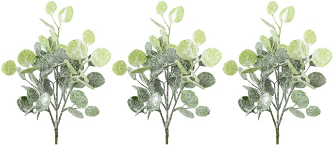 Creativ green, Creativ green Winterliche Kunstpflanze »Weihnachtsdeko«, (3 St.), Zweige mit künstlichem Schnee bedeckt, 3er-Set, 
