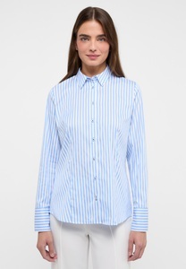 Eterna, Eterna Langarmbluse »MODERN CLASSIC«, Hemdbluse in hellblau gestreift