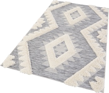 MINT RUGS, Teppich, »Tiddas«, MINT RUGS, rechteckig, Höhe 35 mm, maschinell gewebt, HANSE Home Teppich »Tiddas«, rechteckig, 35 mm Höhe, Hoch-Tief-Struktur, Rauten Design, Strapazierfähig, Pflegeleicht