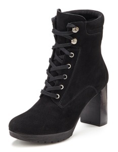 Lascana, LASCANA Stiefelette, Boots zum Schnüren aus Leder mit leichter Plateausohle und High-Heel Blockabsatz, 