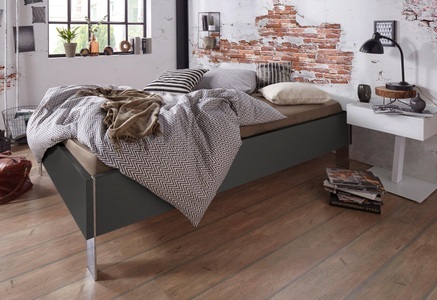 Wimex, home24 Bettgestell Level, Wimex Bett »Level by fresh to go Gästebett«, ohne Kopfteil, ideal unter Dachschrägen oder Fenster, Metallfüsse
