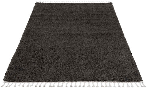 Carpet City, Carpet City Hochflor-Teppich »Pulpy 100«, rechteckig, 30 mm Höhe, mit Fransen, Wohnzimmer, Carpet City Hochflor-Teppich »Pulpy 100«, rechteckig, 30 mm Höhe, Läufer, weich, mit Fransen, uni, viele Grössen, Wohnzimmer, Schafzimmer