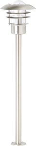 Brilliant, Skandinavische Wegeleuchte Terrence, Brilliant Aussen-Stehlampe »TERRENCE«, 1 flammig, Leuchtmittel E27 ohne Leuchtmittel, 90 cm Höhe, Ø 22 cm, E27, IP44, Metall/Glas, edelstahl