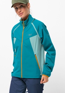 Jack Wolfskin, Jack Wolfskin Winddichte Fahrrad-Softshelljacke Frauen Tandem Softshell Women L blau dark cyan, 