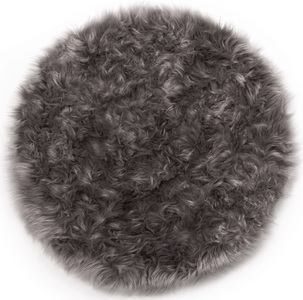 andiamo, Andiamo Stuhlkissen »Ovium«, (1 St.), Sitzauflage, Sitzfell, rund, Ø 34 cm, Kunstfell, waschbar, 