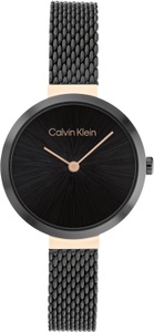 Calvin Klein, Calvin Klein Quarzuhr »Minimalistic T Bar Mesh 28 mm, 25200084«, Calvin Klein Quarzuhr »Minimalistic T Bar Mesh 28 mm, 25200084«, Armbanduhr, Damenuhr, Mineralglas, IP-Beschichtung